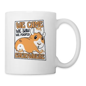Came Saw Pooped Everywhere Cavy Caviidae Guinea - Coffee/Tea Mug - white - Right