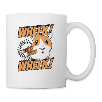 Wheek Long Hair American Crested Cavy Caviidae - Coffee/Tea Mug - white - Right