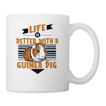 Life is Better with a Guinea Pig Cavy Caviidae - Coffee/Tea Mug - white - Right