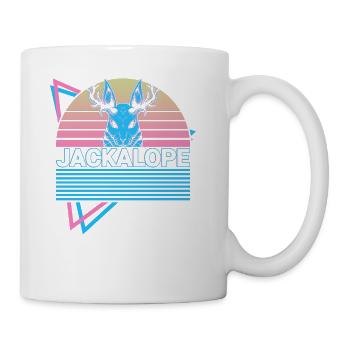 Jackalope Retro Cryptid Cryptozoology - Coffee/Tea Mug - white - Right