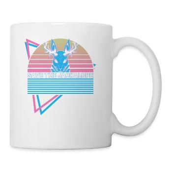 Jackalope Retro Cryptid Cryptozoology - Coffee/Tea Mug - white - Right