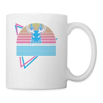 Jackalope Retro Cryptid - Coffee/Tea Mug - white - Right