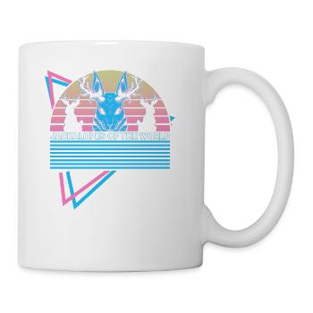 Jackalope Retro Cryptid - Coffee/Tea Mug - white - Right