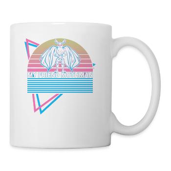 Mothman Cryptid Cryptozoology Retro - Coffee/Tea Mug - white - Right