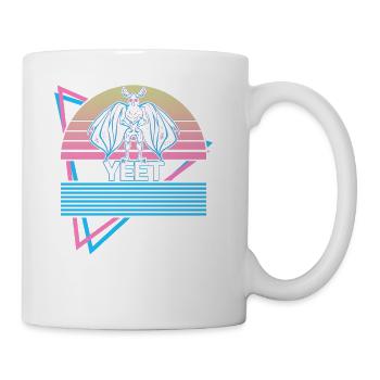 Mothman Cryptid Cryptozoology Retro - Coffee/Tea Mug - white - Right