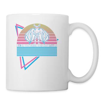 Mothman Cryptid Cryptozoology Retro - Coffee/Tea Mug - white - Right