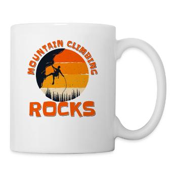 Mountain Climbing Rocks Alpine Outdoor Speed - Coffee/Tea Mug - white - Right