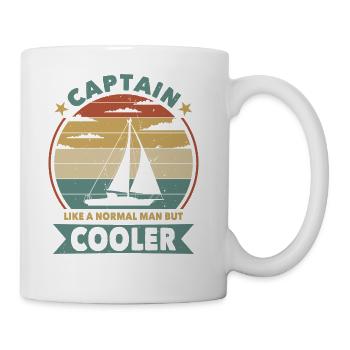 Captain Like A Normal Man But Cooler - Coffee/Tea Mug - white - Right