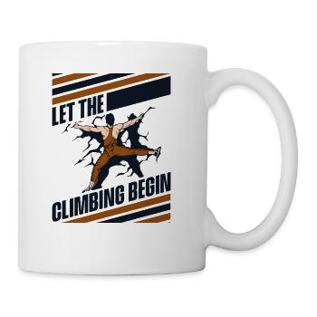 Let The Climbing Begin Bouldering Sport Free - Coffee/Tea Mug - white - Right