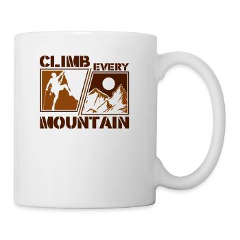 Climb Every Mountain Outdoor Speed Sport Free - Coffee/Tea Mug - white - Right