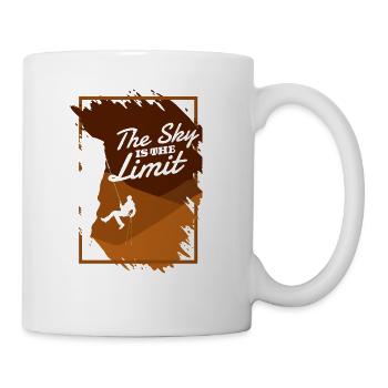 The Sky Is The Limit Alpine Outdoor Speed Climber - Coffee/Tea Mug - white - Right
