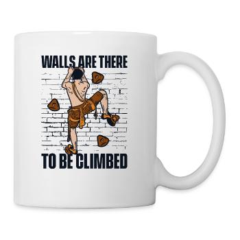 Walls Are There To Be Climbed Alpine Outdoor - Coffee/Tea Mug - white - Right