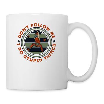 Don't Follow Me I Do Stupid Things Bouldering - Coffee/Tea Mug - white - Right