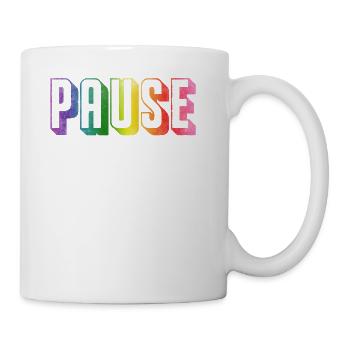Pause with pride - Coffee/Tea Mug - white - Right