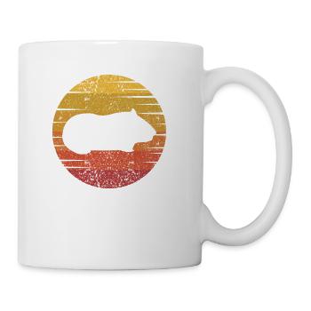 Retro Guinea Pigs American Crested Cavy Caviidae - Coffee/Tea Mug - white - Right