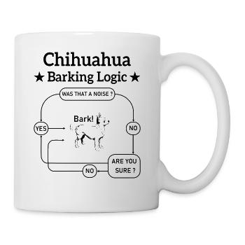 Chihuahua Barking Logic - Coffee/Tea Mug - white - Right