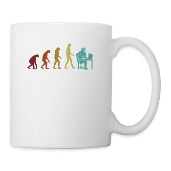 Hacker Evolution Ethical Hacking White Hat Black - Coffee/Tea Mug - white - Right