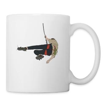 Alpine Outdoor Speed Sport Free Climber Climbing - Coffee/Tea Mug - white - Right