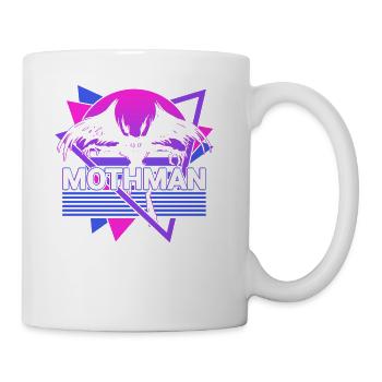 Mothman Cryptid Cryptozoology Retro - Coffee/Tea Mug - white - Right