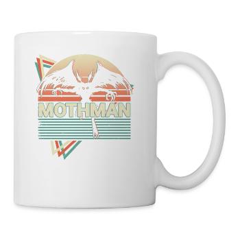 Mothman Cryptid Cryptozoology Retro - Coffee/Tea Mug - white - Right