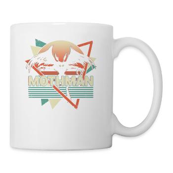 Mothman Cryptid Cryptozoology Retro - Coffee/Tea Mug - white - Right