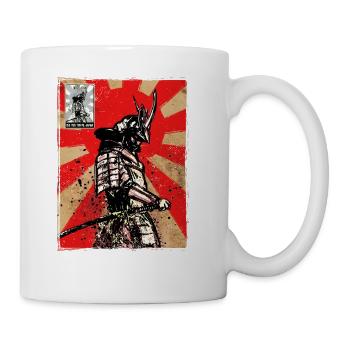 Samurai Stamp Japanese Art Warrior - Coffee/Tea Mug - white - Right