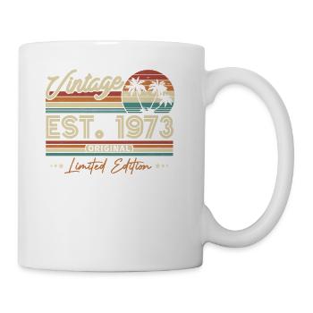 Vintage 1973 Retro 50th Birthday Gift - Coffee/Tea Mug - white - Right