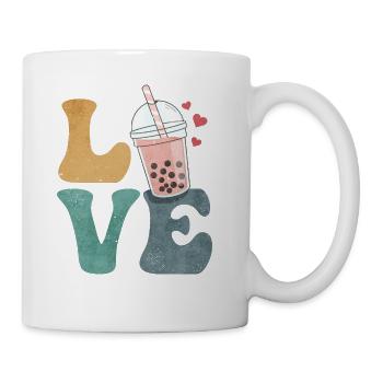 Boba Tea Bubble Tea Milk Tea - Coffee/Tea Mug - white - Right