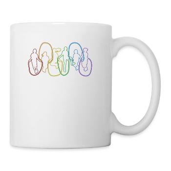 Rope Jumping LGBT Rainbow Skipping Jumping Speed - Coffee/Tea Mug - white - Right