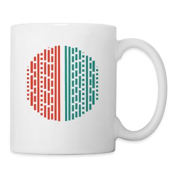 circular pattern line logo - Coffee/Tea Mug - white - Right