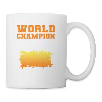 World Champion Puzzler Gamer Gift - Coffee/Tea Mug - white - Right