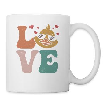 Duck Duckling Ducky LOVE - Coffee/Tea Mug - white - Right