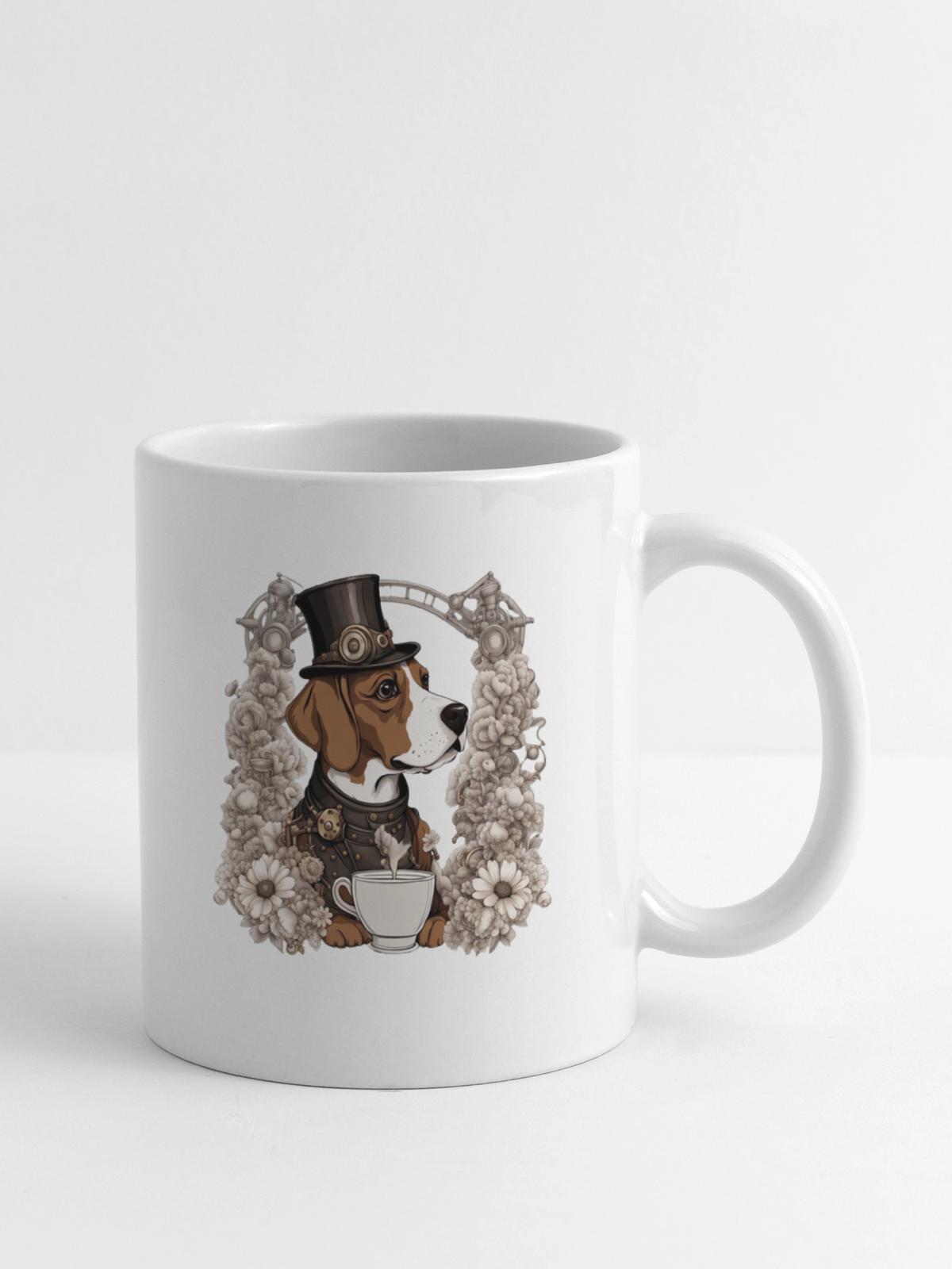 coffee and dog - Coffee/Tea Mug - white - Right