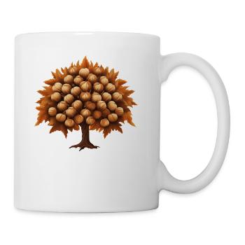 Autumn’s Melancholy: Brown Chestnut Tree - Coffee/Tea Mug - white - Right