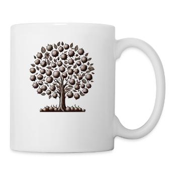 Autumnal Chestnut Splendor: A Tree Full of Colors - Coffee/Tea Mug - white - Right