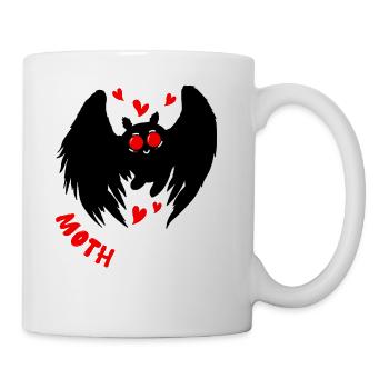 Mothman Cryptid Cryptozoology - Coffee/Tea Mug - white - Right