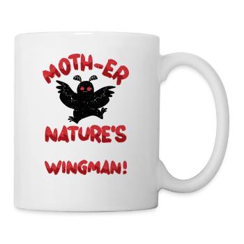 Mothman Cryptid Cryptozoology - Coffee/Tea Mug - white - Right