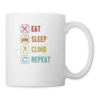 Eat Sleep Climb Repeat Bouldering Indoor Speed - Coffee/Tea Mug - white - Right