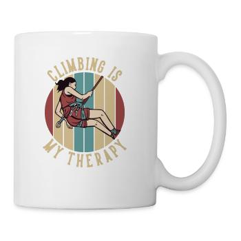 Climbing is my Therapy Outdoor Speed Sport Free - Coffee/Tea Mug - white - Right