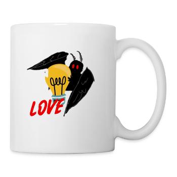 Funny Mothman Cryptid Cryptozoology - Coffee/Tea Mug - white - Right