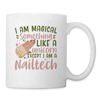 I Am Magical Unicorn Nail Tech - Coffee/Tea Mug - white - Right