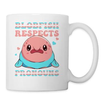Kawaii Transgender Flag Trans - Coffee/Tea Mug - white - Right
