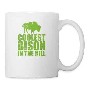 Cool Bison in the Hill Animal - Coffee/Tea Mug - white - Right