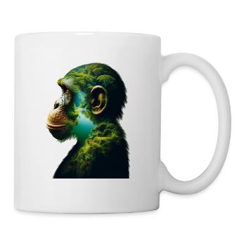 Nature in Chimpanzee Body - Coffee/Tea Mug - white - Right