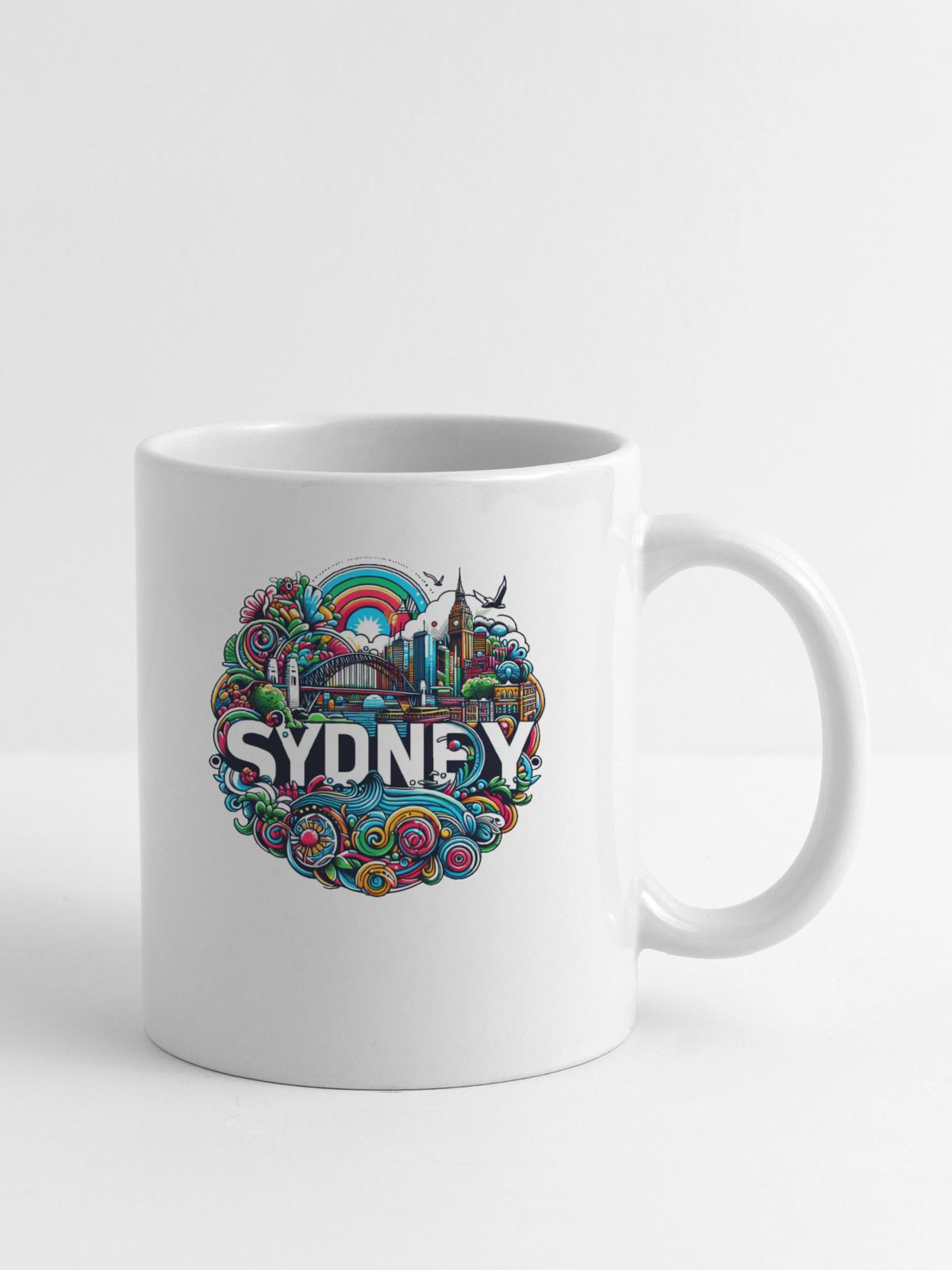 Sydney Illustration - Coffee/Tea Mug - white - Right