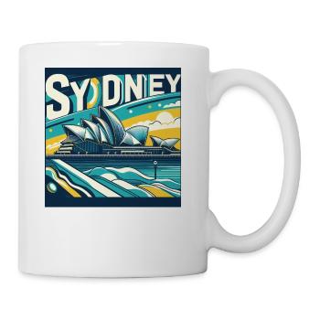 Cityscape Illustration Sydney - Coffee/Tea Mug - white - Right