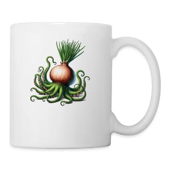 Onion Octopus Funny Animal Made Of Vegetables - Coffee/Tea Mug - white - Right