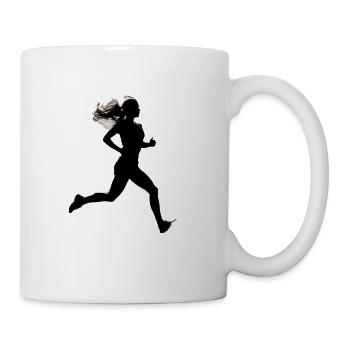 Running Girl Runner Marathon Run Women - Coffee/Tea Mug - white - Right