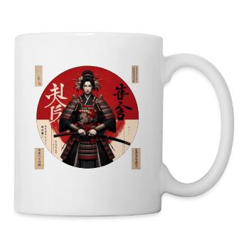 Ancient Japanese art - Japanese samurai art - Coffee/Tea Mug - white - Right