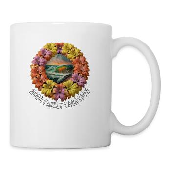 Tropical Sunset Escape Necklace - Family Vacation - Coffee/Tea Mug - white - Right